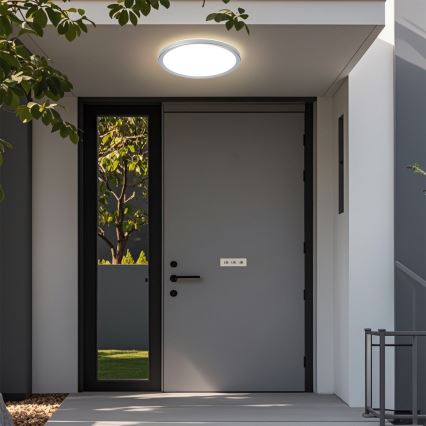 Brilagi - LED kopalniško stropno svetilo ULTRA SLIM LED/24W/230V Ø 42 cm srebrno IP54