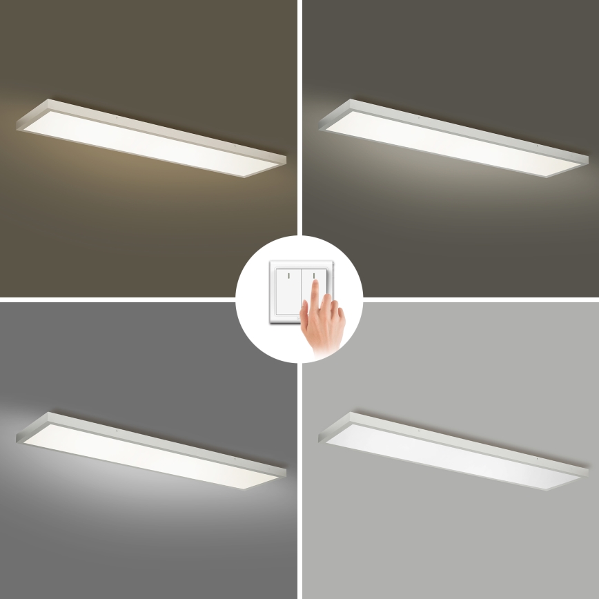 Brilagi - LED stropno svetilo za kopalnico FRAME LED/50W/230V 3000/4000/6000K 120x30 cm IP44 srebrno