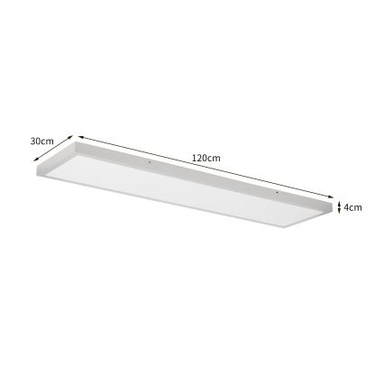 Brilagi - LED stropno svetilo za kopalnico FRAME LED/50W/230V 3000/4000/6000K 120x30 cm IP44 srebrno