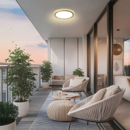 Brilagi - LED stropna svetilka za kopalnico ULTRA SLIM LED/12W/230V, premer 22,5 cm, zlata, IP54