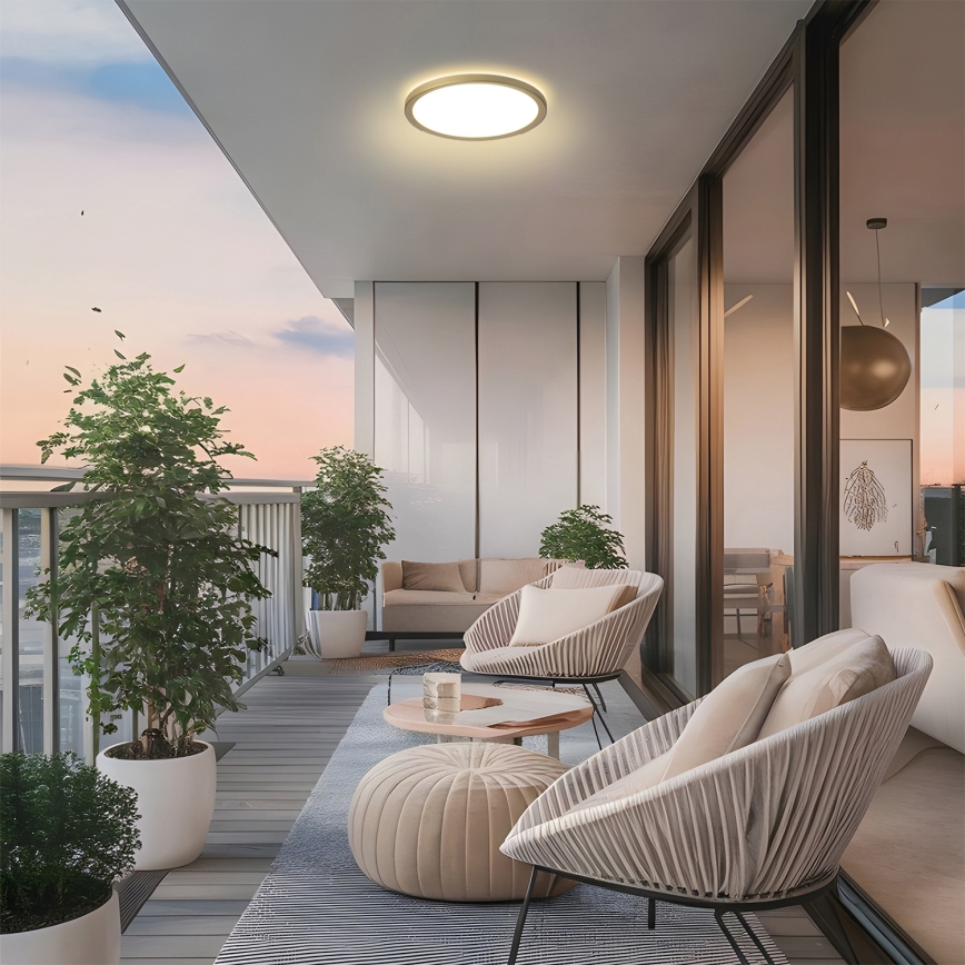 Brilagi - LED stropna svetilka za kopalnico ULTRA SLIM LED/12W/230V, premer 22,5 cm, zlata, IP54