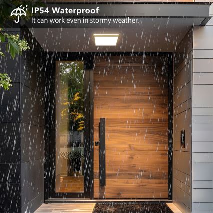 Brilagi - LED kopalniško stropno svetilo ULTRA SLIM LED/18W/230V 30x30 cm zlato IP54