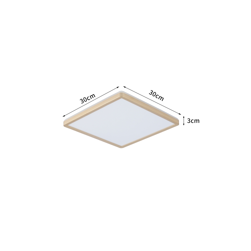 Brilagi - LED kopalniško stropno svetilo ULTRA SLIM LED/18W/230V 30x30 cm zlato IP54