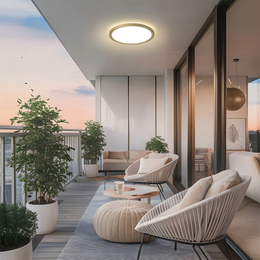 Brilagi - LED stropna svetilka za kopalnico ULTRA SLIM LED/18W/230V, premer 30 cm, zlata, IP54