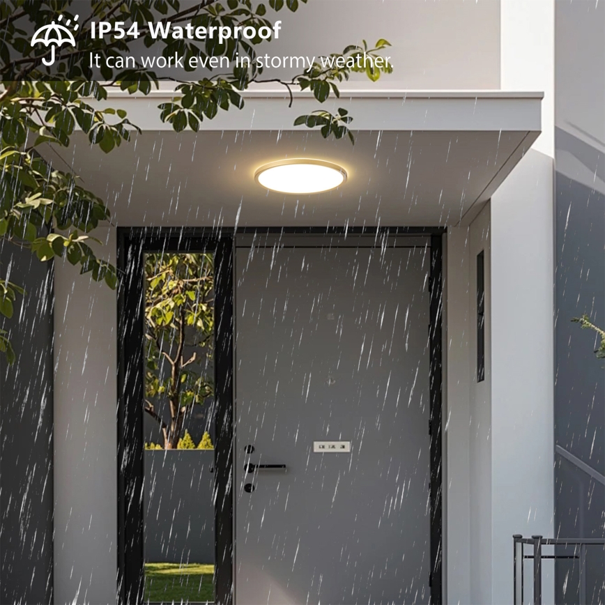 Brilagi - LED stropna svetilka za kopalnico ULTRA SLIM LED/18W/230V, premer 30 cm, zlata, IP54