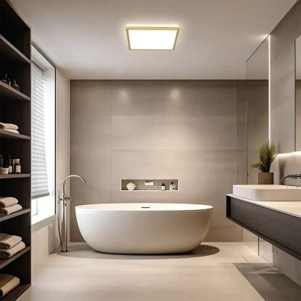 Brilagi - LED kopalniško svetilo ULTRA SLIM LED/24W/230V 42x42 cm zlato IP54