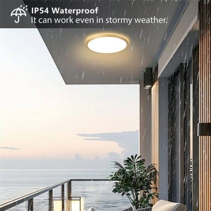 Brilagi - LED stropna svetilka za kopalnico ULTRA SLIM LED/24W/230V Ø 42 cm zlata IP54