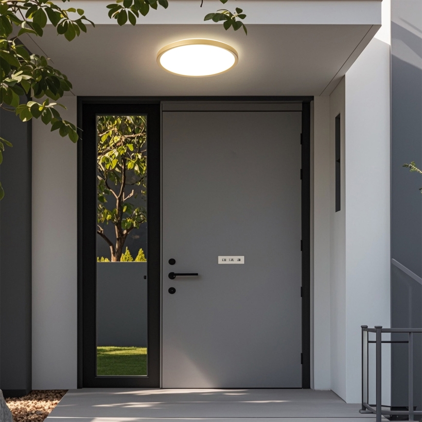 Brilagi - LED stropna svetilka za kopalnico ULTRA SLIM LED/24W/230V Ø 42 cm zlata IP54