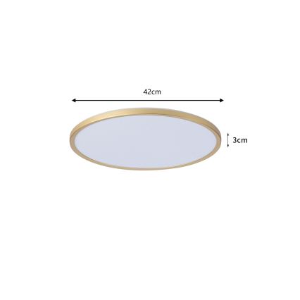 Brilagi - LED stropna svetilka za kopalnico ULTRA SLIM LED/24W/230V Ø 42 cm zlata IP54