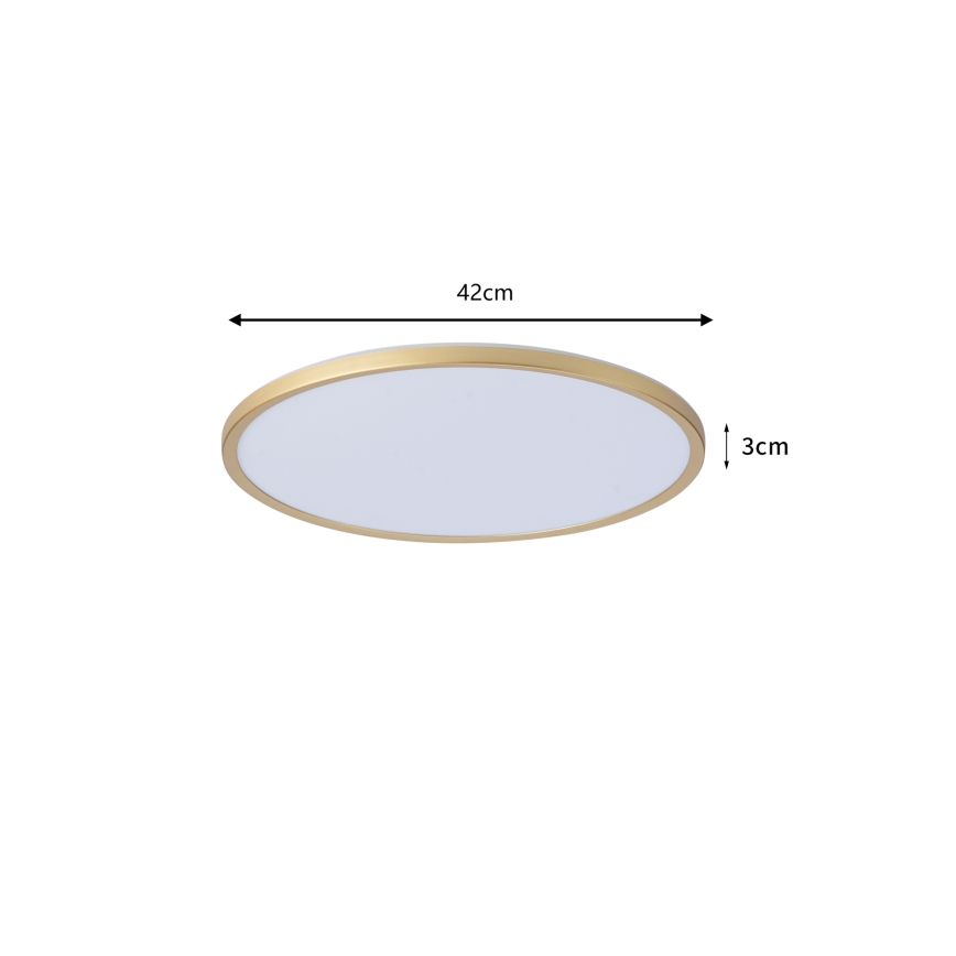 Brilagi - LED stropna svetilka za kopalnico ULTRA SLIM LED/24W/230V Ø 42 cm zlata IP54