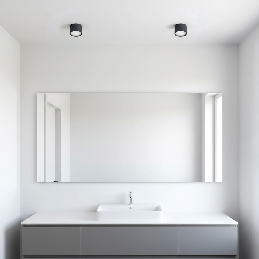 BRILAGI - LED Kopalniško točkovno svetilo SMOOTH 1xGX53/15W/230V 60x82 mm črna IP54