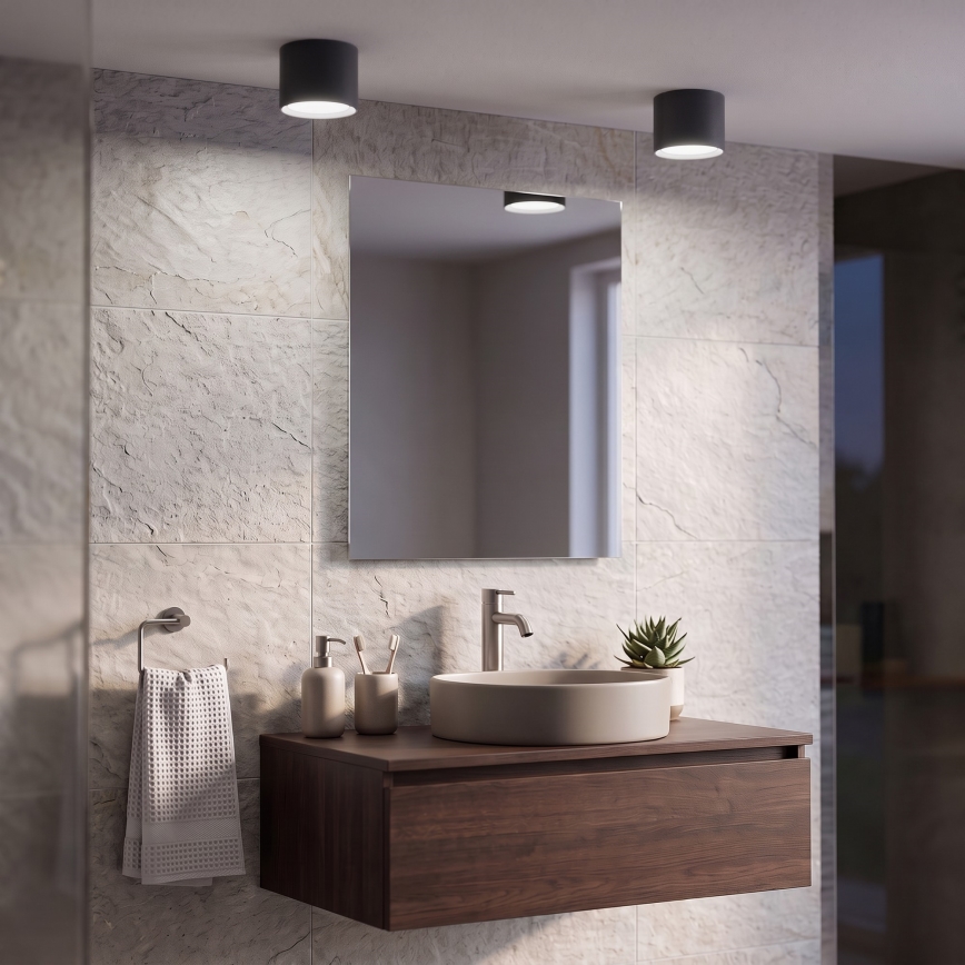 BRILAGI - LED kopalniška točkovna svetilka SMOOTH 1xGX53/15W/230V 60x82 mm črna IP54
