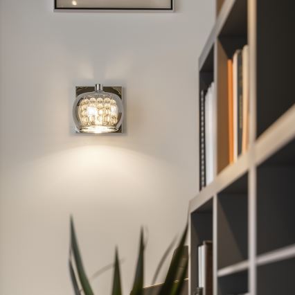 Brilagi - LED Kristalna stenska svetilka JEWEL 1xG9/42W/230V