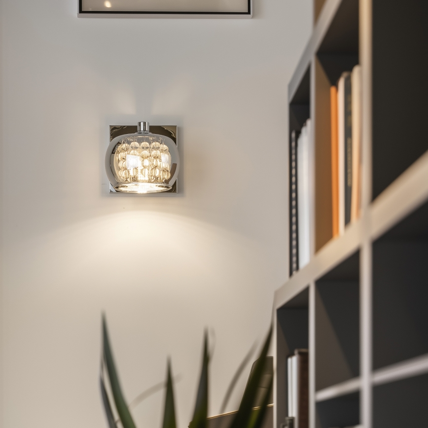 Brilagi - LED Kristalna stenska svetilka JEWEL 1xG9/42W/230V