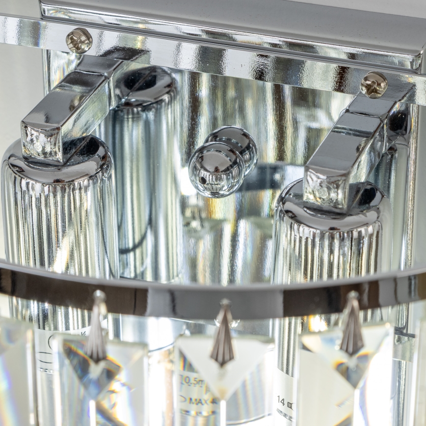 Brilagi - LED Kristalna stenska svetilka MOZART 2xE14/40W/230V sijajni krom