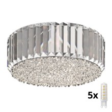 Brilagi - LED Kristalna stropna svetilka GLAMOUR 5xG9/42W/230V