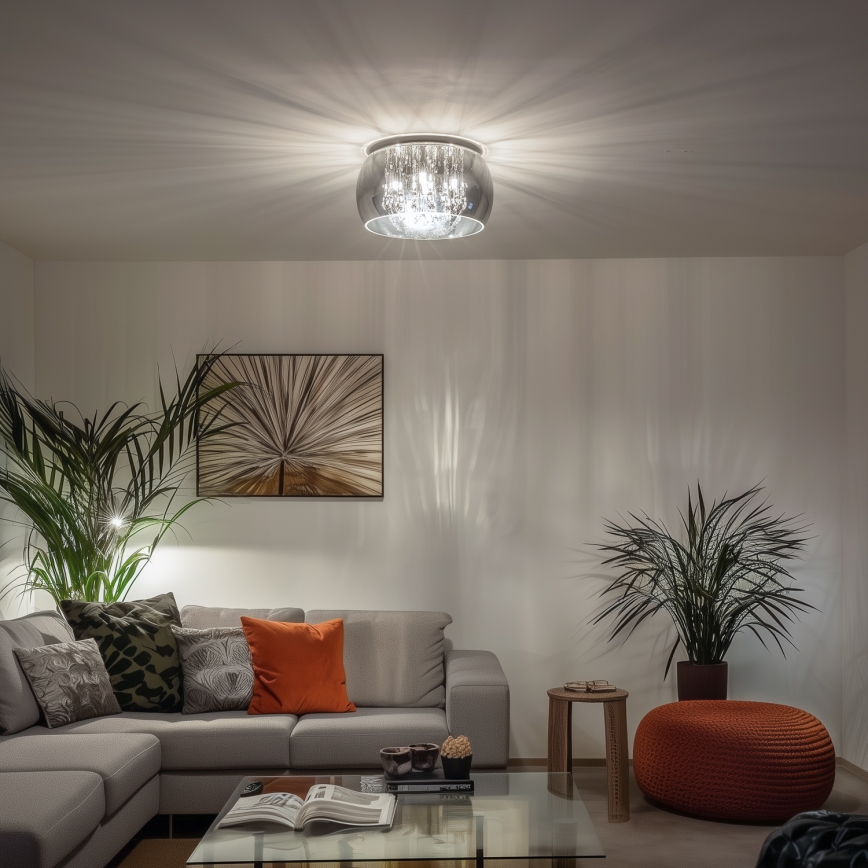 Brilagi - LED Kristalna stropna svetilka JEWEL 5xG9/42W/230V