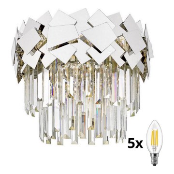 Brilagi - LED Kristalna stropna svetilka MIRAGE 5xE14/40W/230V