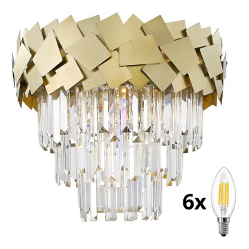 Brilagi - LED Kristalna stropna svetilka MIRAGE 6xE14/40W/230V