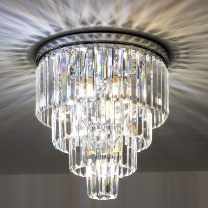 Brilagi - LED Kristalna stropna svetilka MOZART 5xE14/40W/230V sijajni krom