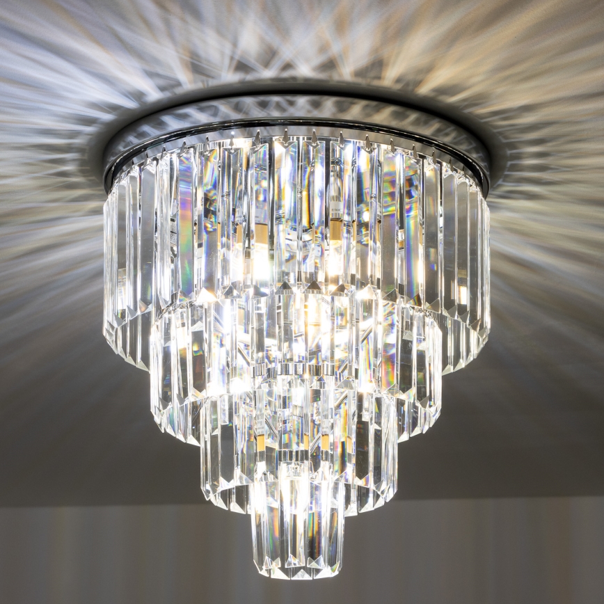 Brilagi - LED Kristalna stropna svetilka MOZART 5xE14/40W/230V sijajni krom