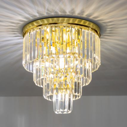 Brilagi - LED Kristalna stropna svetilka MOZART 5xE14/40W/230V zlata