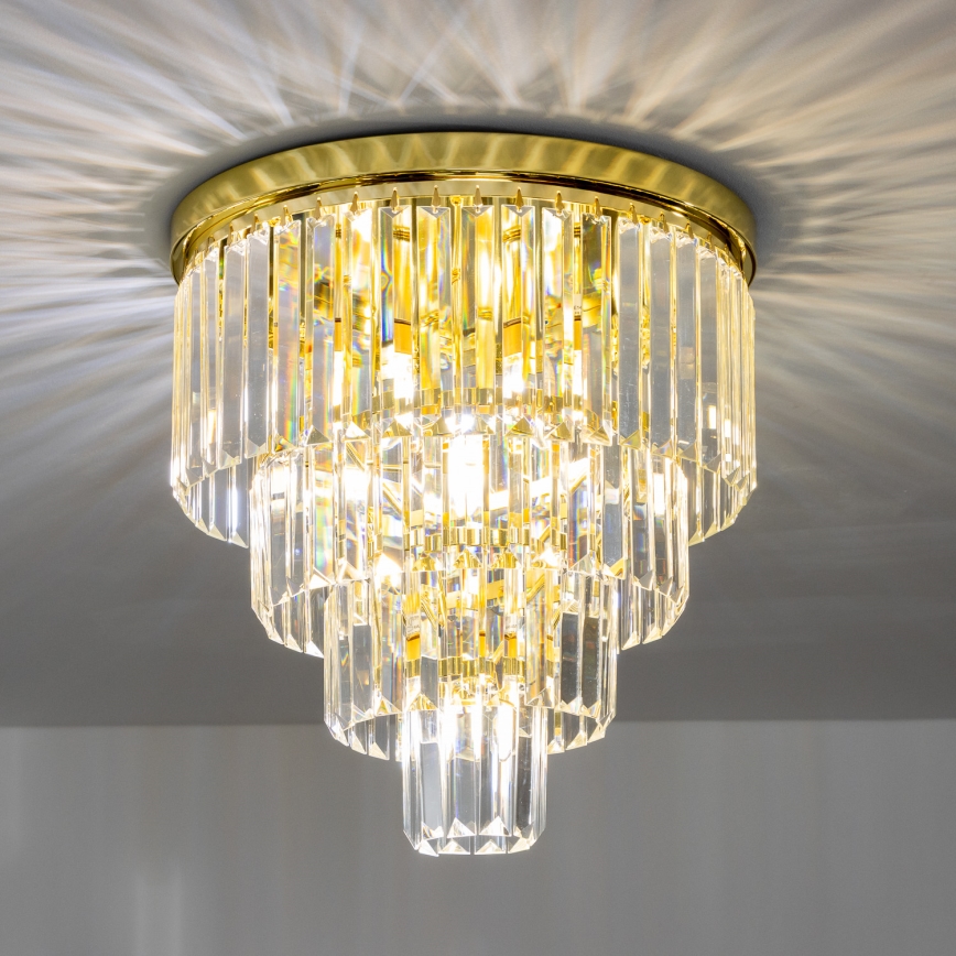 Brilagi - LED Kristalna stropna svetilka MOZART 5xE14/40W/230V zlata