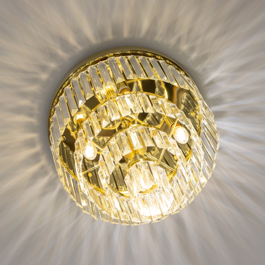 Brilagi - LED Kristalna stropna svetilka MOZART 5xE14/40W/230V zlata