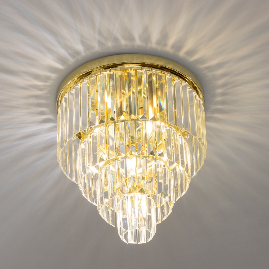Brilagi - LED Kristalna stropna svetilka MOZART 5xE14/40W/230V zlata