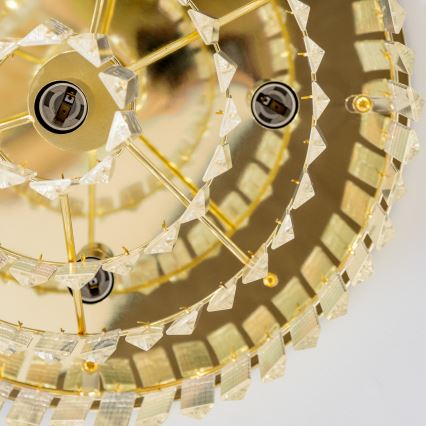 Brilagi - LED Kristalna stropna svetilka MOZART 5xE14/40W/230V zlata
