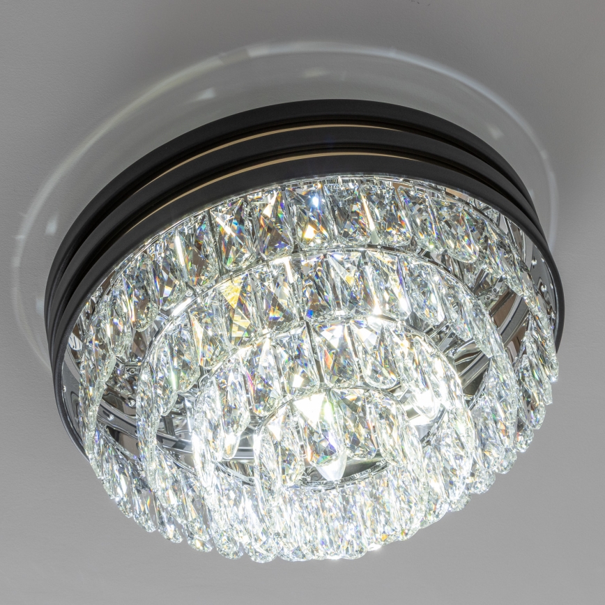 Brilagi - LED Kristalna stropna svetilka VELURE 5xE14/40W/230V črna
