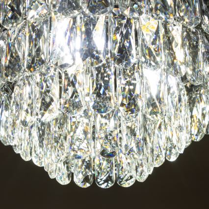 Brilagi - LED Kristalna stropna svetilka VELURE 5xE14/40W/230V črna
