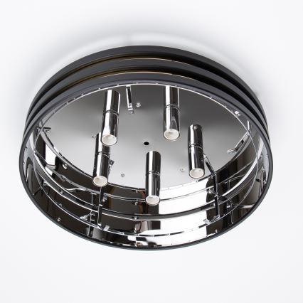 Brilagi - LED Kristalna stropna svetilka VELURE 5xE14/40W/230V črna