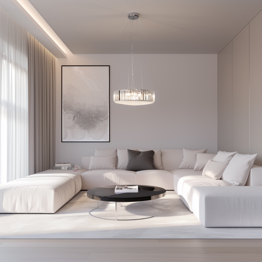 Brilagi - LED kristalni lestenec na jekleni vrvici GLAMOUR 5xG9/42W/230V