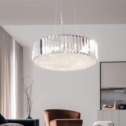 Brilagi - LED kristalni lestenec na jekleni vrvici GLAMOUR 5xG9/42W/230V