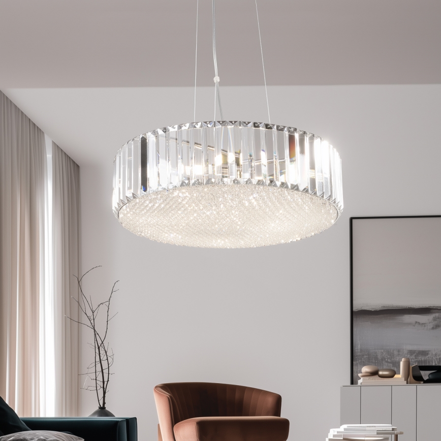 Brilagi - LED kristalni lestenec na jekleni vrvici GLAMOUR 5xG9/42W/230V