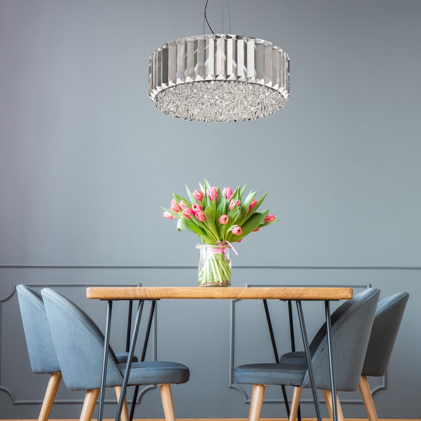 Brilagi - LED kristalni lestenec na jekleni vrvici GLAMOUR 5xG9/42W/230V