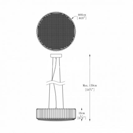 Brilagi - LED kristalni lestenec na jekleni vrvici GLAMOUR 5xG9/42W/230V