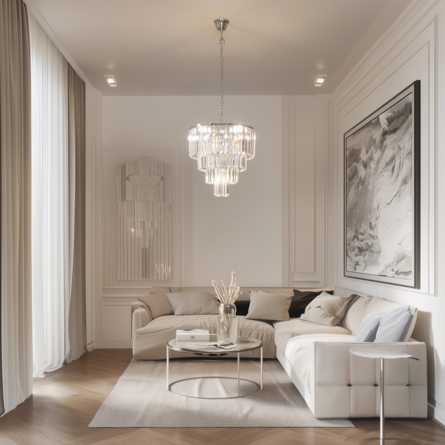 Brilagi - LED Kristalni lestenec na verigi MOZART 5xE14/40W/230V sijajni krom