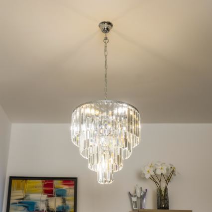 Brilagi - LED Kristalni lestenec na verigi MOZART 5xE14/40W/230V sijajni krom