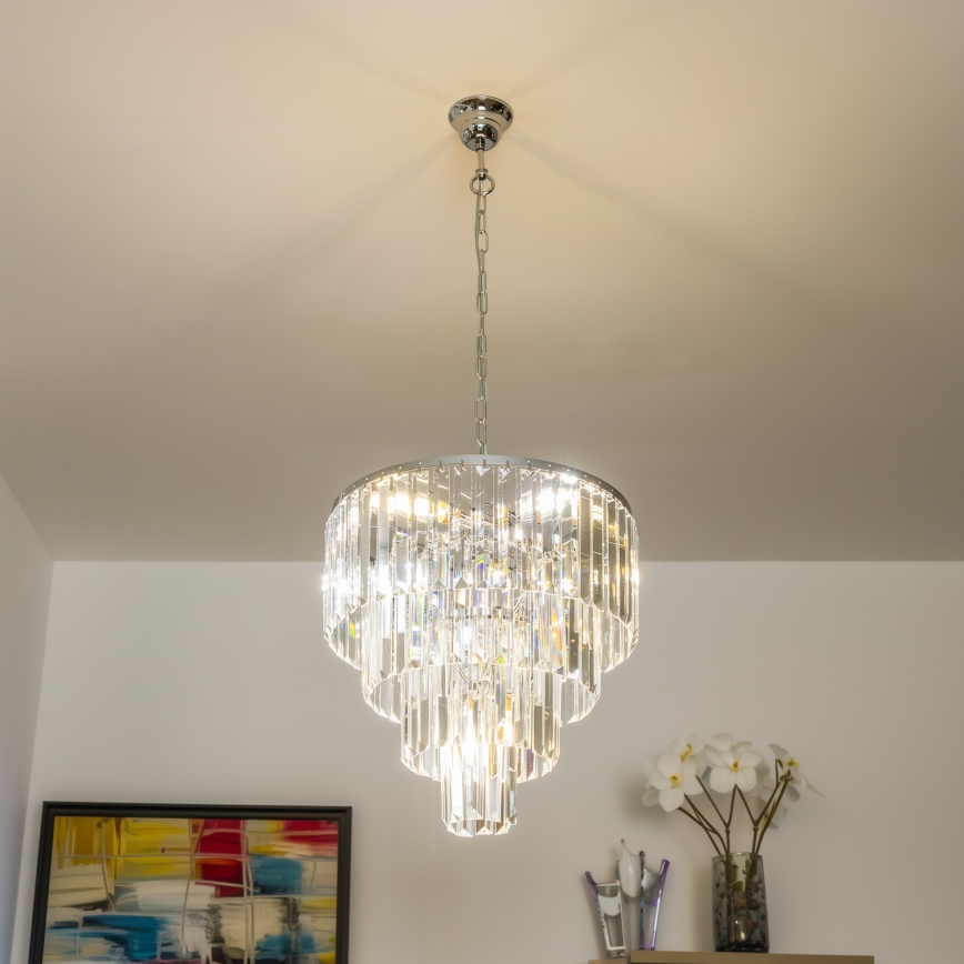 Brilagi - LED Kristalni lestenec na verigi MOZART 5xE14/40W/230V sijajni krom