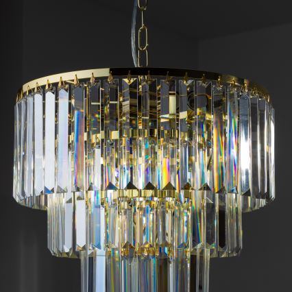 Brilagi - LED Kristalni lestenec na verigi MOZART 5xE14/40W/230V zlata
