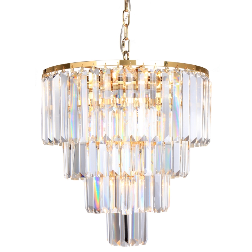 Brilagi - LED Kristalni lestenec na verigi MOZART 5xE14/40W/230V zlata