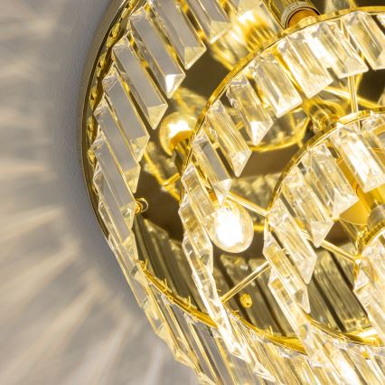 Brilagi - LED kristalna stropna svetilka MOZART 5xE14/40W/230V premer 40 cm zlata