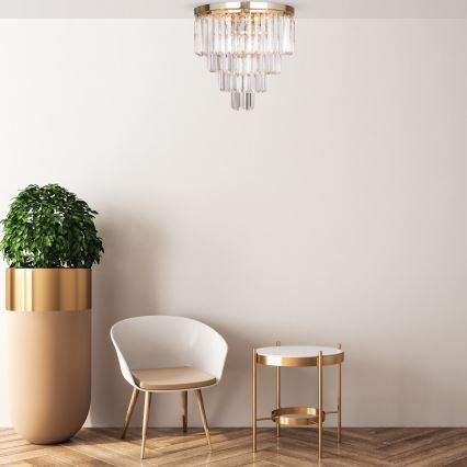 Brilagi - LED kristalna stropna svetilka MOZART 5xE14/40W/230V premer 40 cm zlata