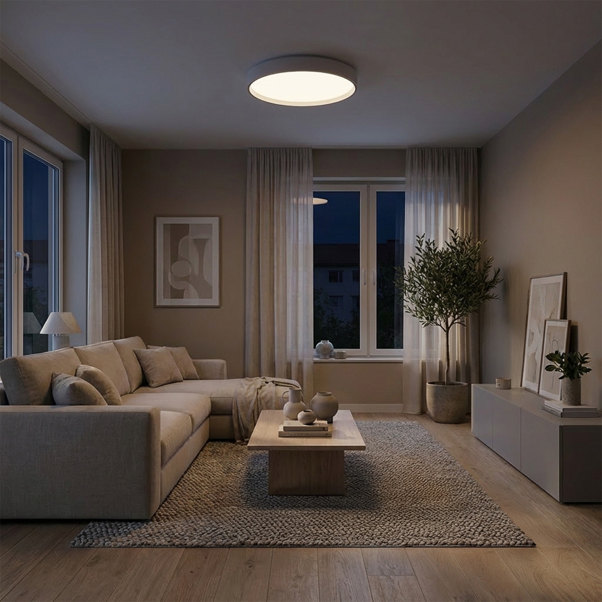 Brilagi - Zatemnljivo stropno svetilo NANCI LED/60W/230V 3000-6500K, premer 49 cm, bela + z daljinskim upravljalnikom