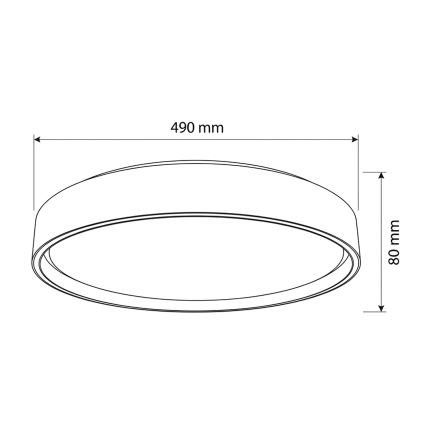 Brilagi - Zatemnljivo stropno svetilo NANCI LED/60W/230V 3000-6500K, premer 49 cm, bela + z daljinskim upravljalnikom