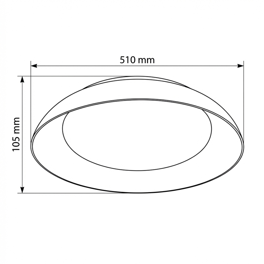 Brilagi - LED zatemnjiva stropna svetilka ALVA LED/48W/230V 3000-6500K premer 51 cm črna + daljinski upravljalnik