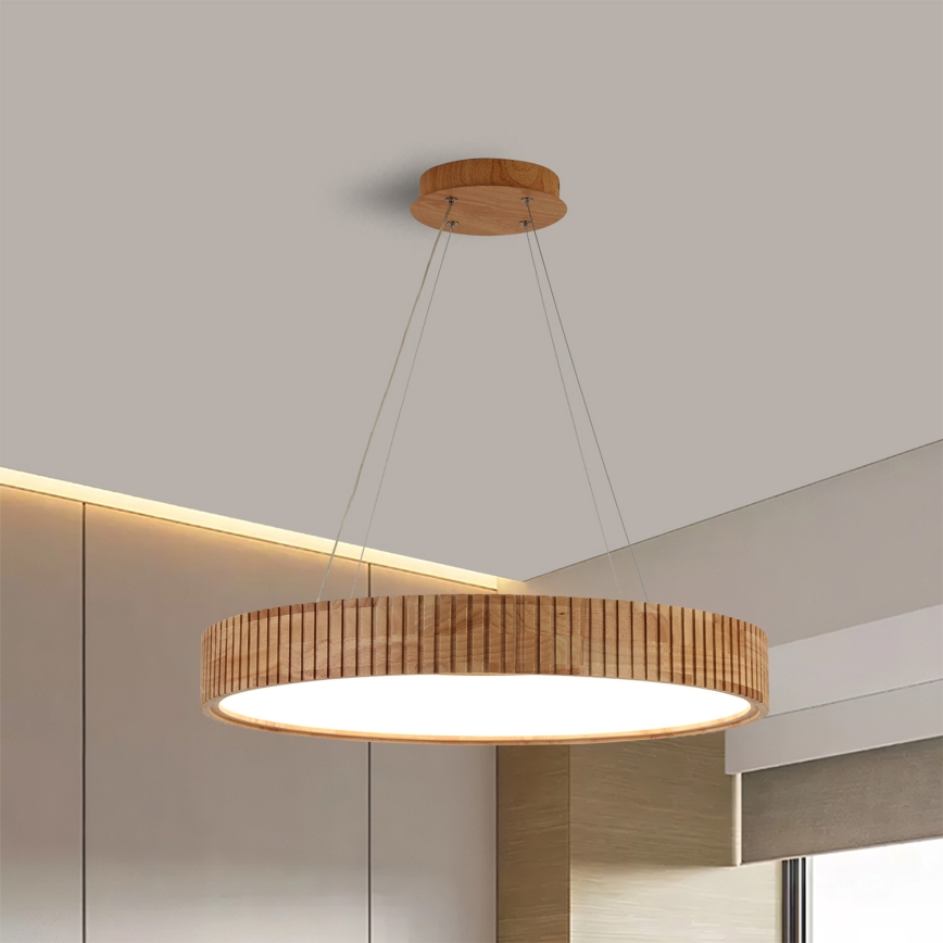 Brilagi - LED lestenec na kablu FALCON WOOD MODERN LED/40W/230V 3000/4000/6000K, premer 60 cm, iz lesa