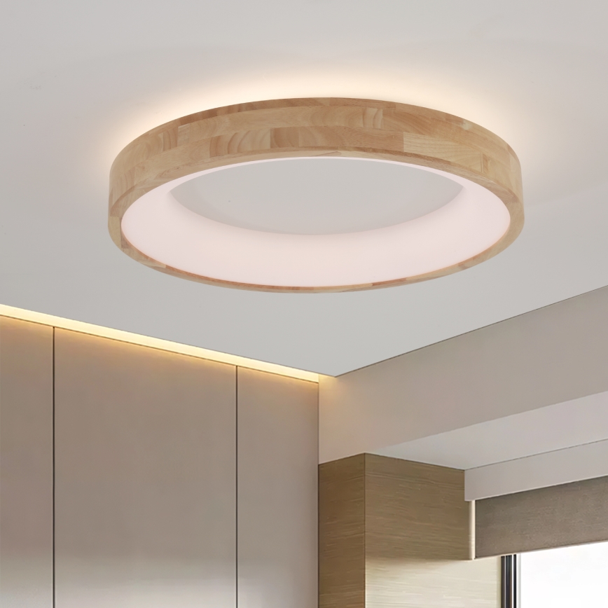 Brilagi - LED stropna svetilka FALCON WOOD LED/40W/230V 3000/4000/6000K premer 60 cm lesena